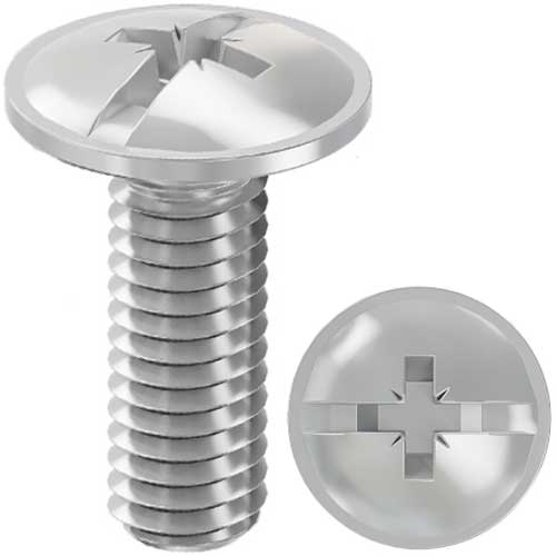 Din 967 Дюймовий гвинт із напівкруглою головкою з пресшайбою і хрестоподібним шліцом