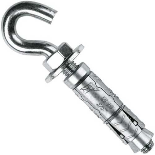 Анкер однорозпірний посилений з гаком жовтий цинк