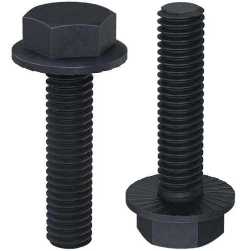 Болт Din 6921 кл.10.9 без покриття з насічками і дрібним кроком