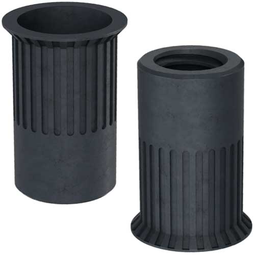 Клепальна гайка відкрита рифлена з потайним буртиком без покриття