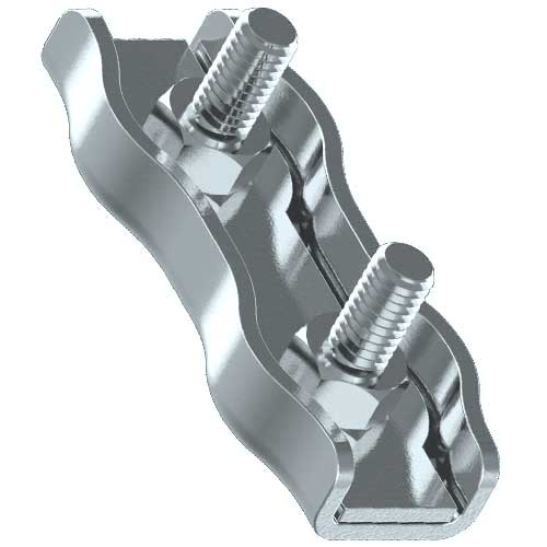 Art.8331 Duplex Зажим для тросу цинк