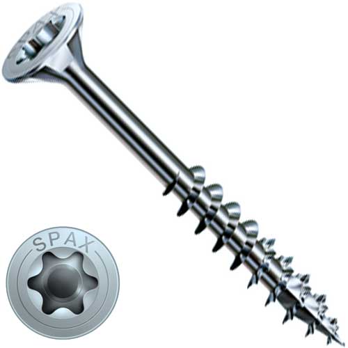 Шуруп SPAX універсальний з потайною головкою і неповною різьбою жовтий цинк TORX