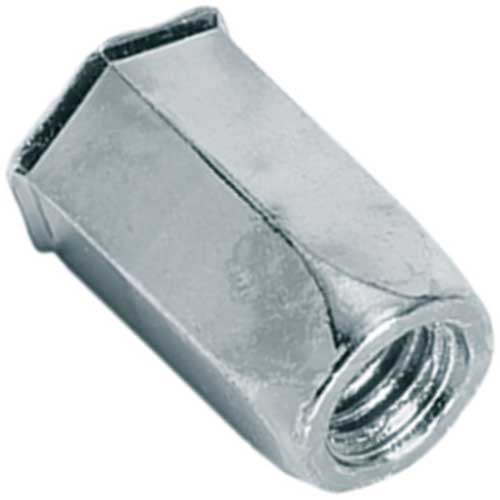 Клепальна гайка відкрита шестигранна з потайним буртиком чорний цинк