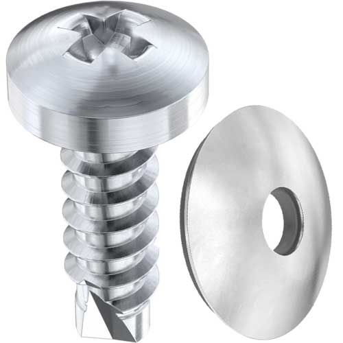 Саморіз Din 7504 N А2 Бі-метал + EPDM шайба