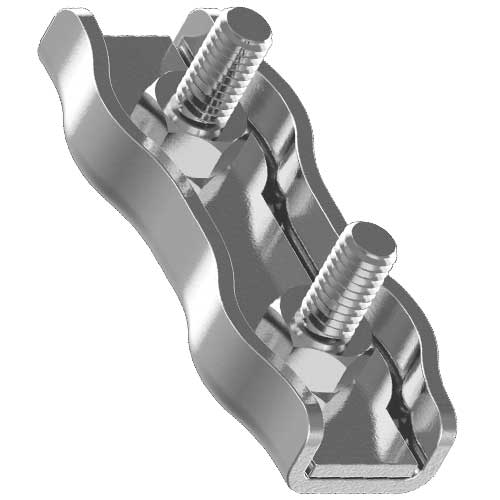 Art.8331 Duplex Зажим для тросу A4