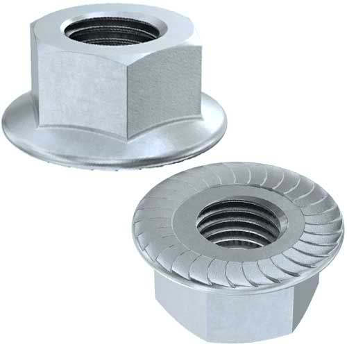 Гайка Din 6923 кл.10.9 з насічками з дрібним кроком цинк