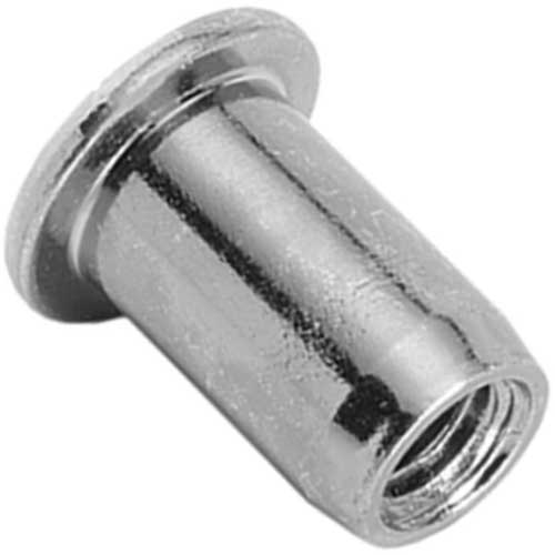 Клепальна гайка відкрита гладка з буртиком