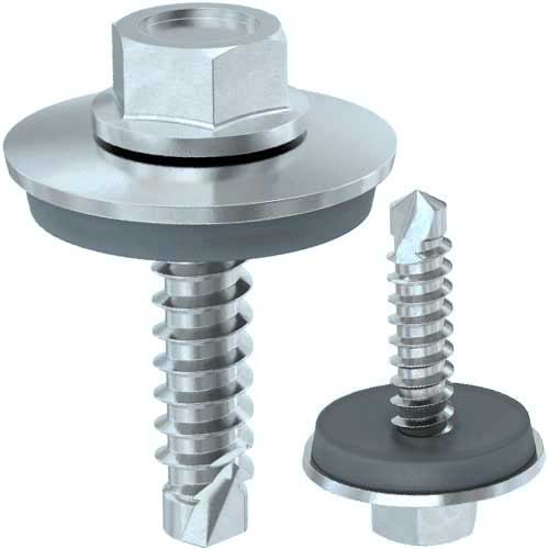 Din 7504 K Саморіз з шестигранною головкою і буром + EPDM шайба