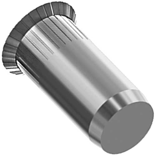 Клепальна гайка закрита рифлена з середнім буртиком