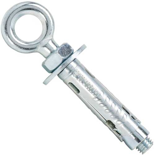 Анкер однорозпірний посилений з кільцем жовтий цинк