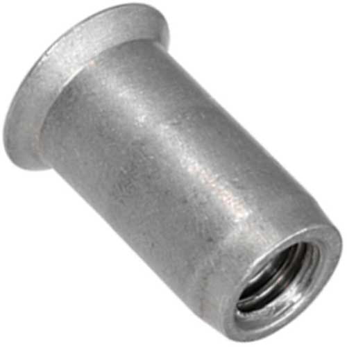 Клепальна гайка відкрита гладка з середнім буртиком алюміній