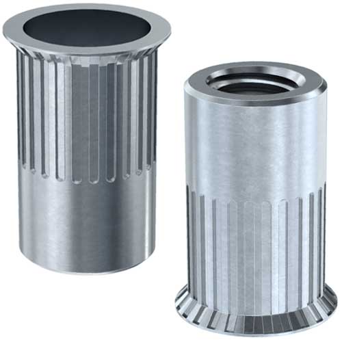 Клепальна гайка відкрита рифлена з потайним буртиком цинк