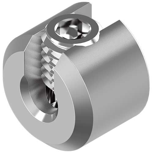 Art.8427 Зажим для тросу хрестовий з боковим установочним гвинтом A4