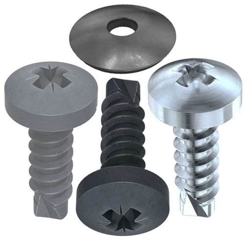 Din 7504 N Саморіз з напівкруглою головкою і буром + EPDM шайба