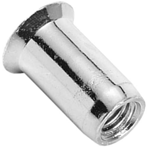 Клепальна гайка відкрита гладка з середнім буртиком