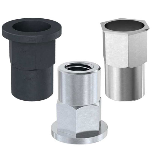 Клепальна гайка відкрита півшестигранна