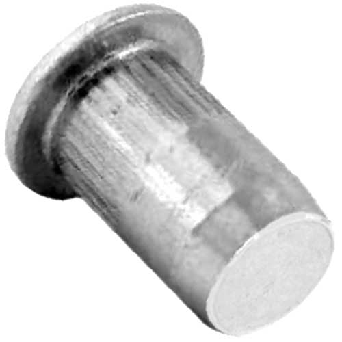 Клепальна гайка закрита рифлена з буртиком алюміній