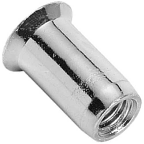 Клепальна гайка відкрита гладка з середнім буртиком цинк