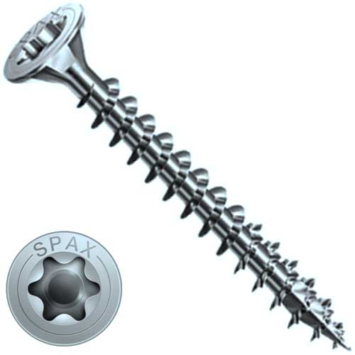 Шуруп SPAX універсальний з потайною головкою жовтий цинк TORX