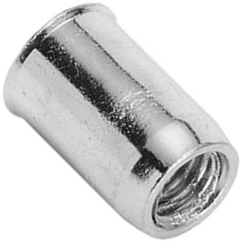 Клепальна гайка відкрита гладка з потайним буртиком жовтий цинк