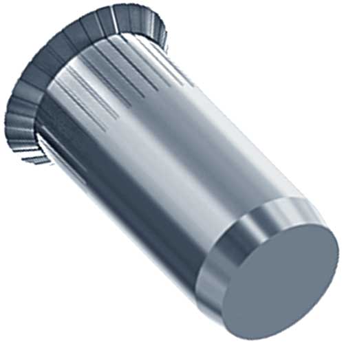 Клепальна гайка закрита рифлена з середнім буртиком цинк