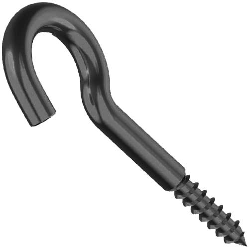 Шуруп з гаком чорний цинк