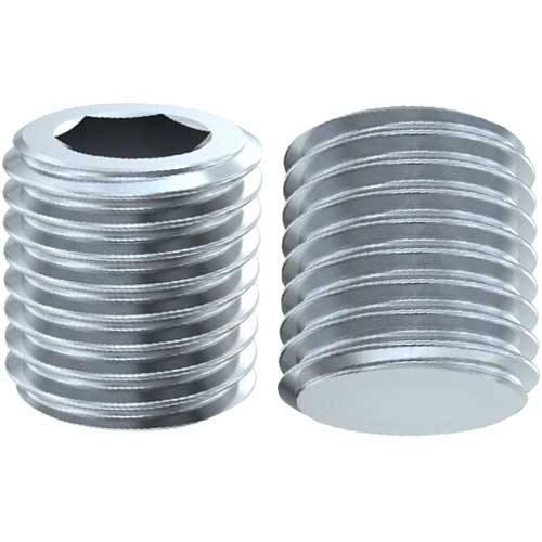 Дюймова пробка Din 906 жовтий цинк