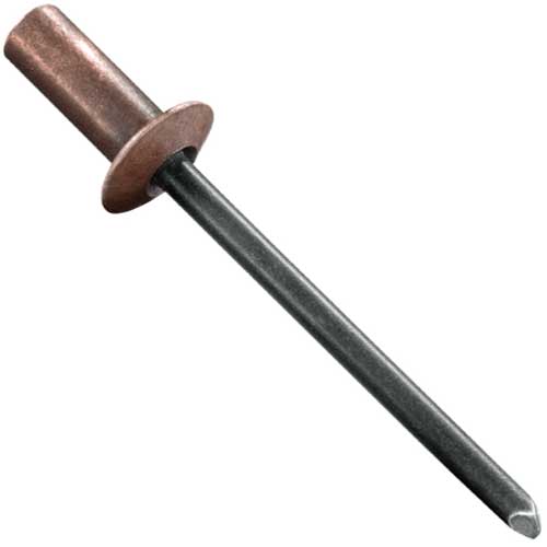 Din 7337 Заклепка відривна герметична Cu-St