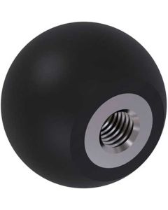 Ручка кругла гладка DIN319 М8 поліамід чорний