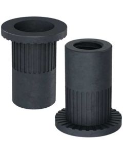 Клеп. гайка М6C рифл. бурт (l=16) d=18 оц. чорний