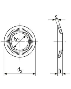 Contact washer NFE25-511 M8 M geomet