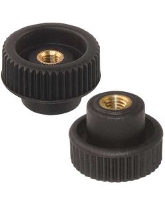 Гайка поліамід. чорн. риф. М8