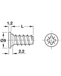 Гвинт ЄВРО з потайною головою 034.05 6.3х17 оц.
