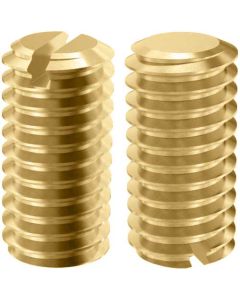 Гвинт DIN551 М12х12 латунь/нікель