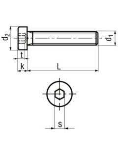 Гвинт DIN7984 М4х10 А2 s-lock