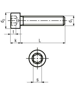 Гвинт DIN912 М16х50 А2-80 geomet