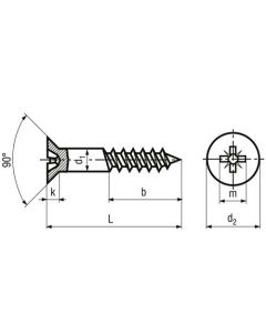 Шуруп DIN7997 М4.5х25 оц.