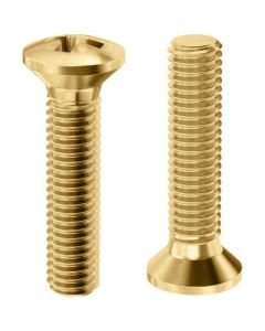 Гвинт DIN966 М5х30 латунь/нікель