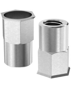 Клеп. гайка А2 М8C пів-6-гранна потай (l=21)