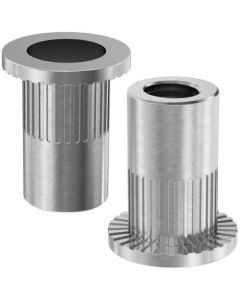 Клеп. гайка А4 М8C (0.5-3.0) рифл. бурт 