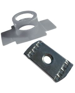 Гайка для профілю Аrt.613 М8 оц. з фіксатором сірий без вусиків