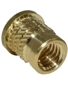 Вставки різьбові круглі для пластику  М6 латунь