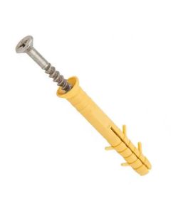 Recessed screw dowel M6x60 zinc